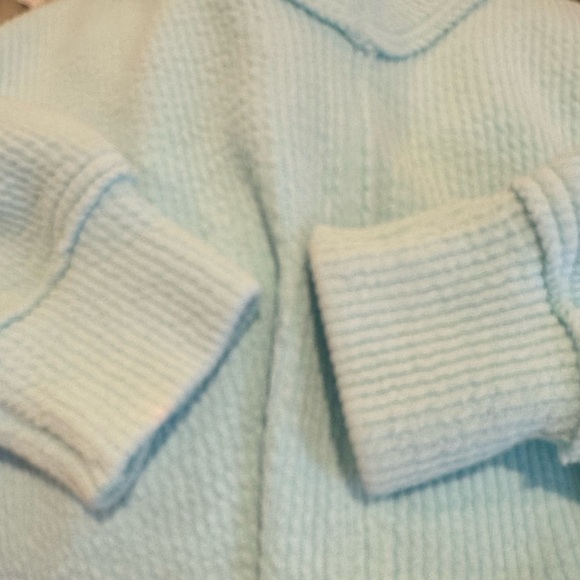 AERIE Wonder light blue textured sweatshirt women’s junior size small - Picture 16 of 17